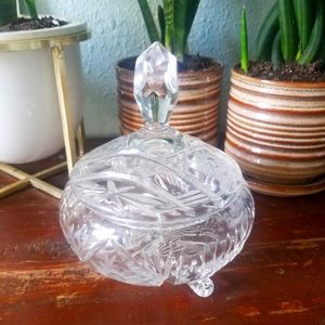 Crystal Trinket Dish .